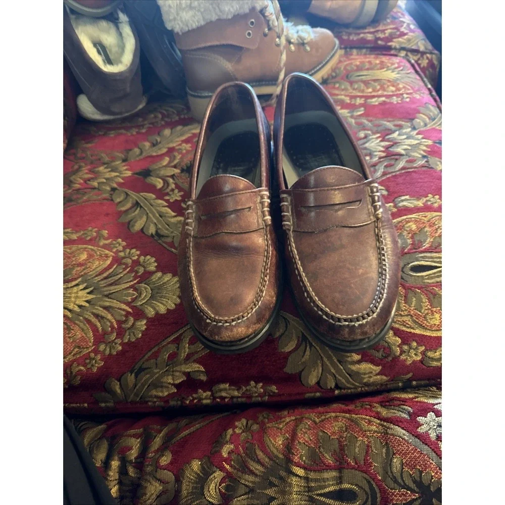 Rockport Comfort DMX Mens Sz 11 Brown Leather Flexible Loafers Comfort